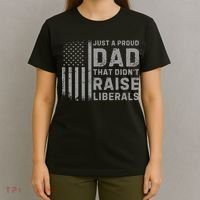 Vintage Usa Flag Just A Proud Dad That Didn't Raise Liberals T-Shirt thumb 4