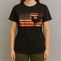 Vintage Us Flag Cock Fight T-Shirt thumb 4