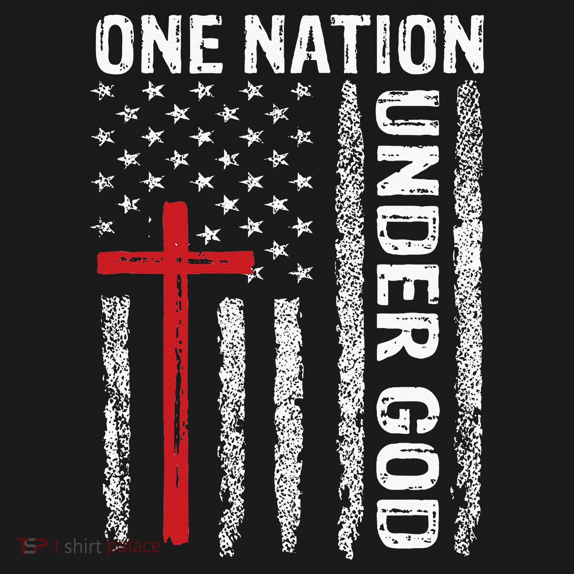 Vintage USA Flag Christian Faith Family Freedom T-Shirt