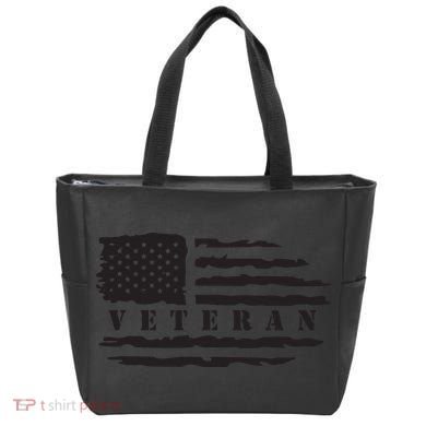 Veteran Us Flag Tote Bag