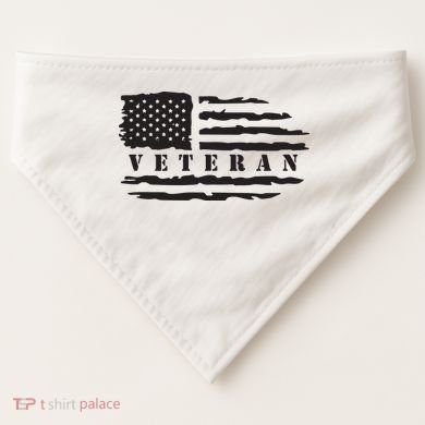 Veteran Us Flag USA-Made Doggie Bandana