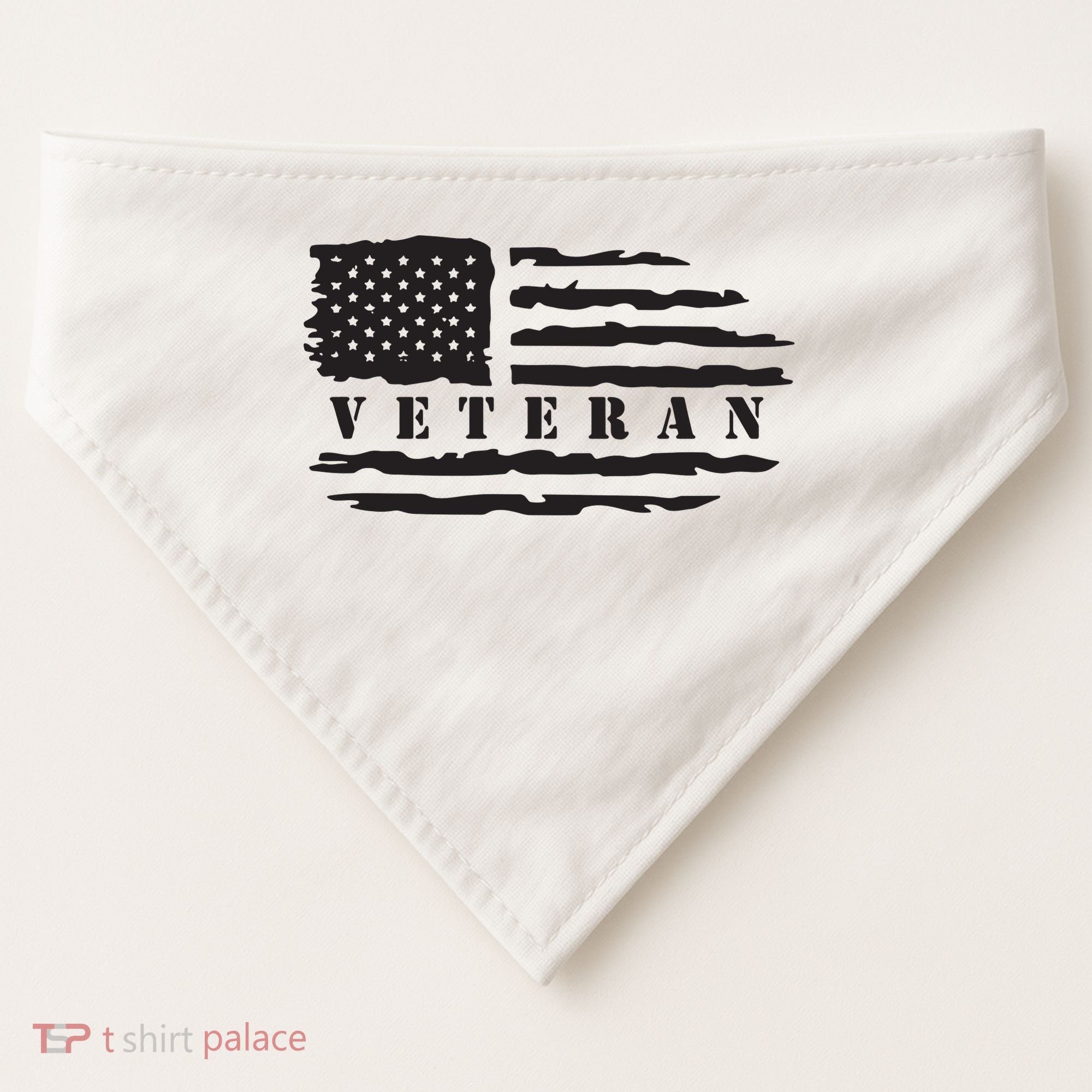 Veteran Us Flag USA-Made Doggie Bandana