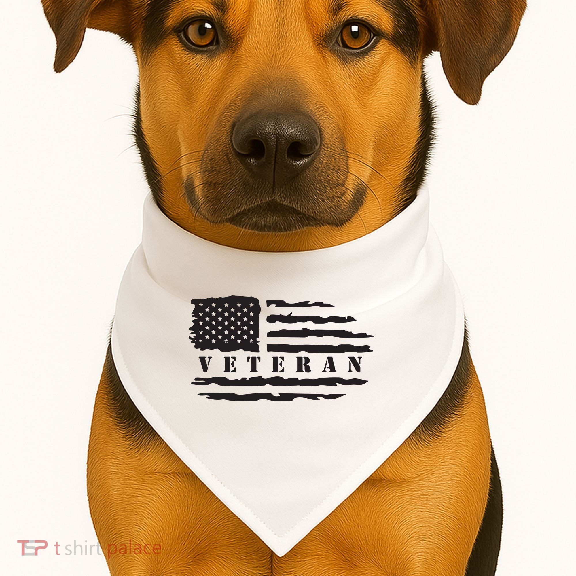 Veteran Us Flag USA-Made Doggie Bandana