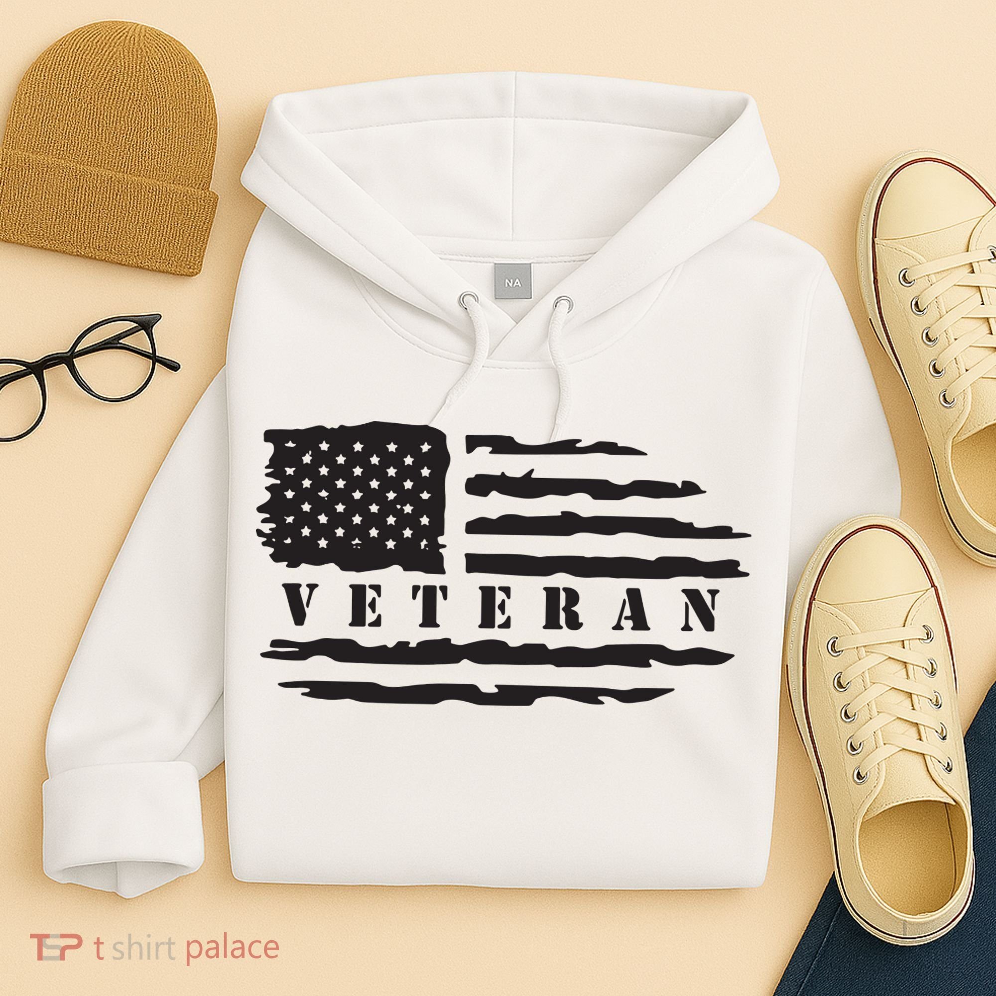 Veteran Us Flag Hoodie