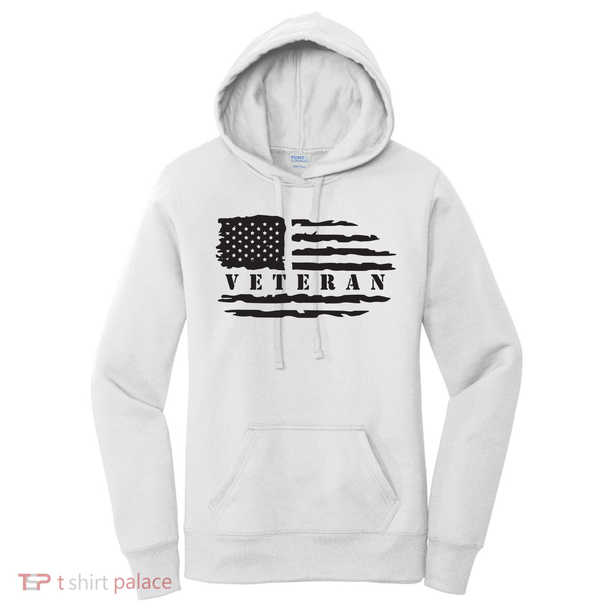 Veteran Us Flag Women's Hoodie