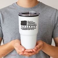 Veteran Us Flag Tumbler thumb 2