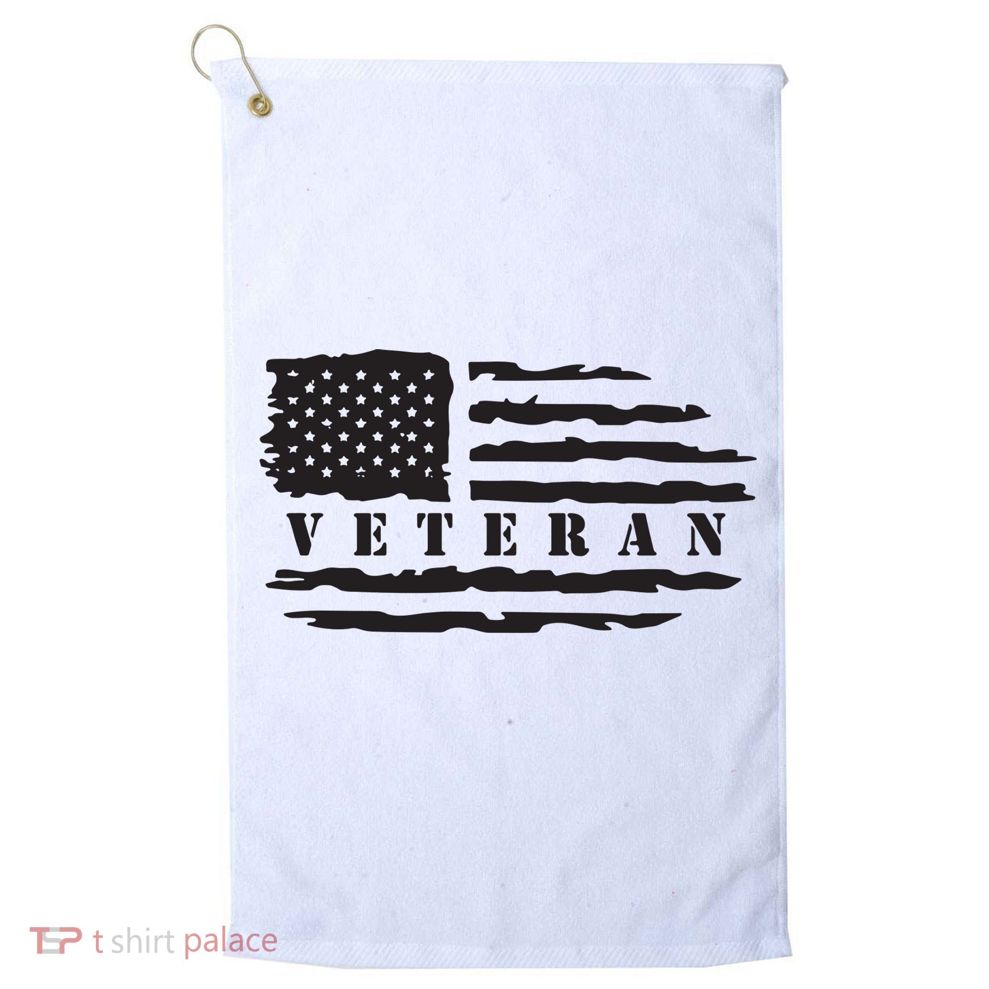 Veteran Us Flag Golf Towel