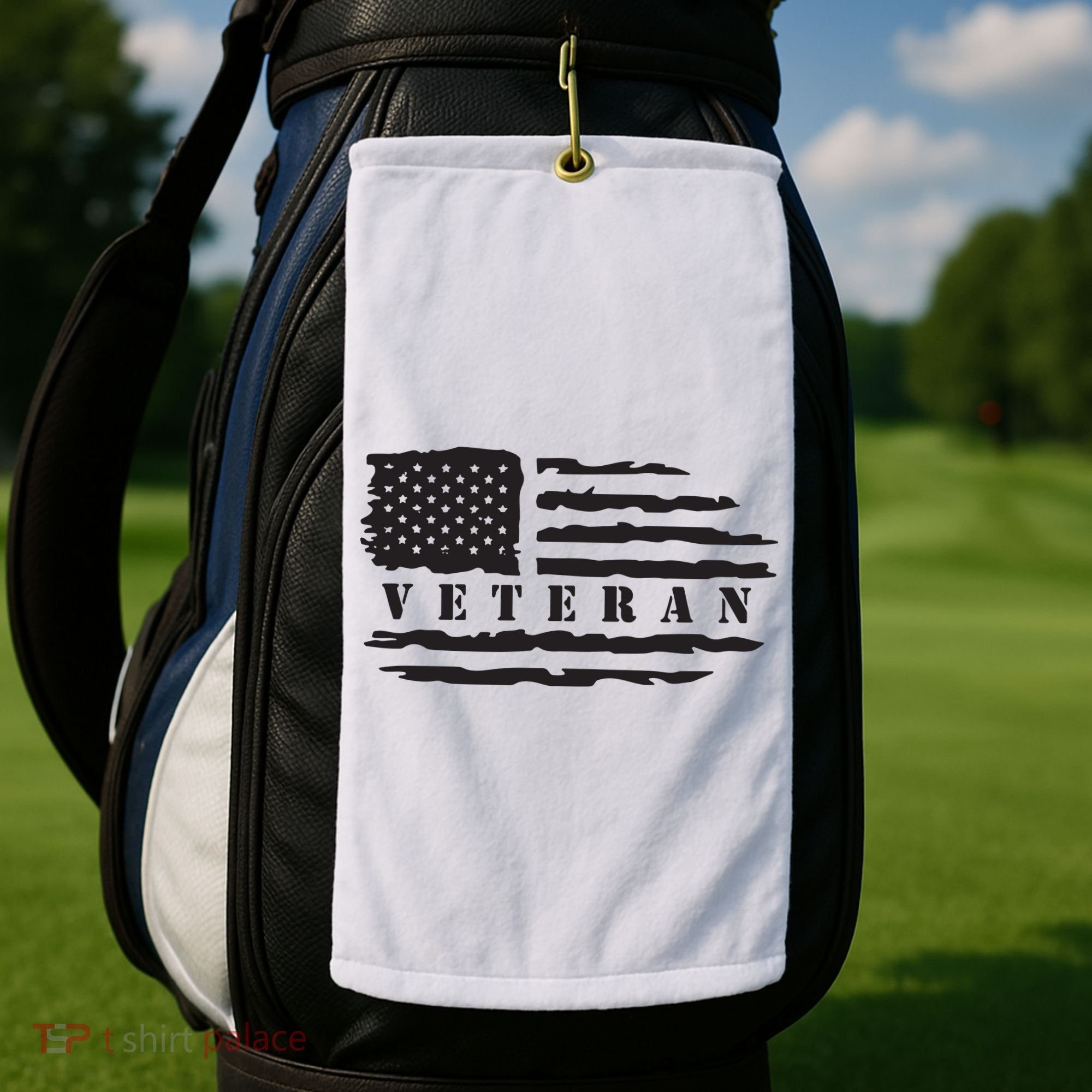 Veteran Us Flag Golf Towel