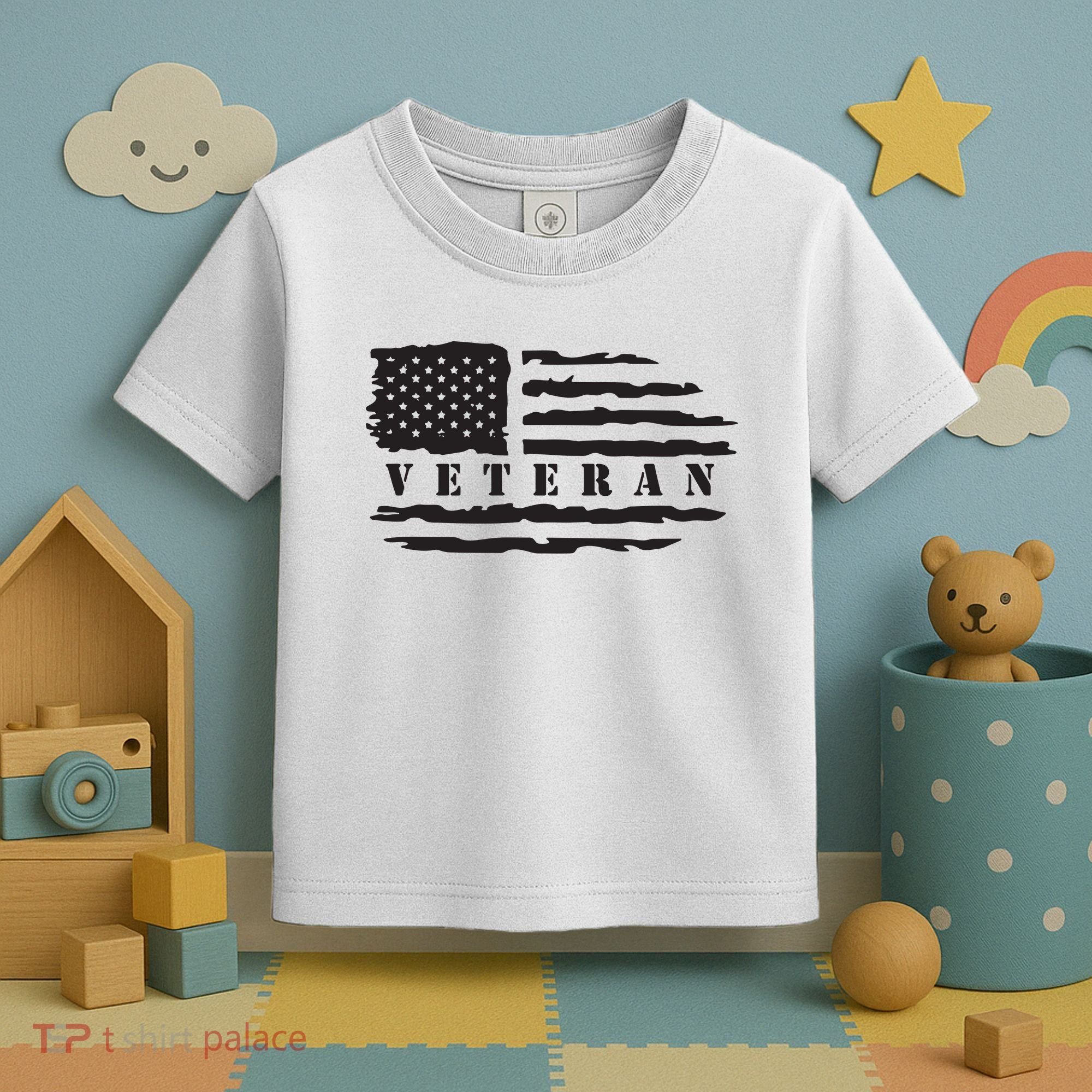 Veteran Us Flag Toddler T-Shirt