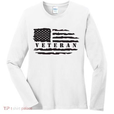 Veteran Us Flag Women's Long Sleeve Shirt