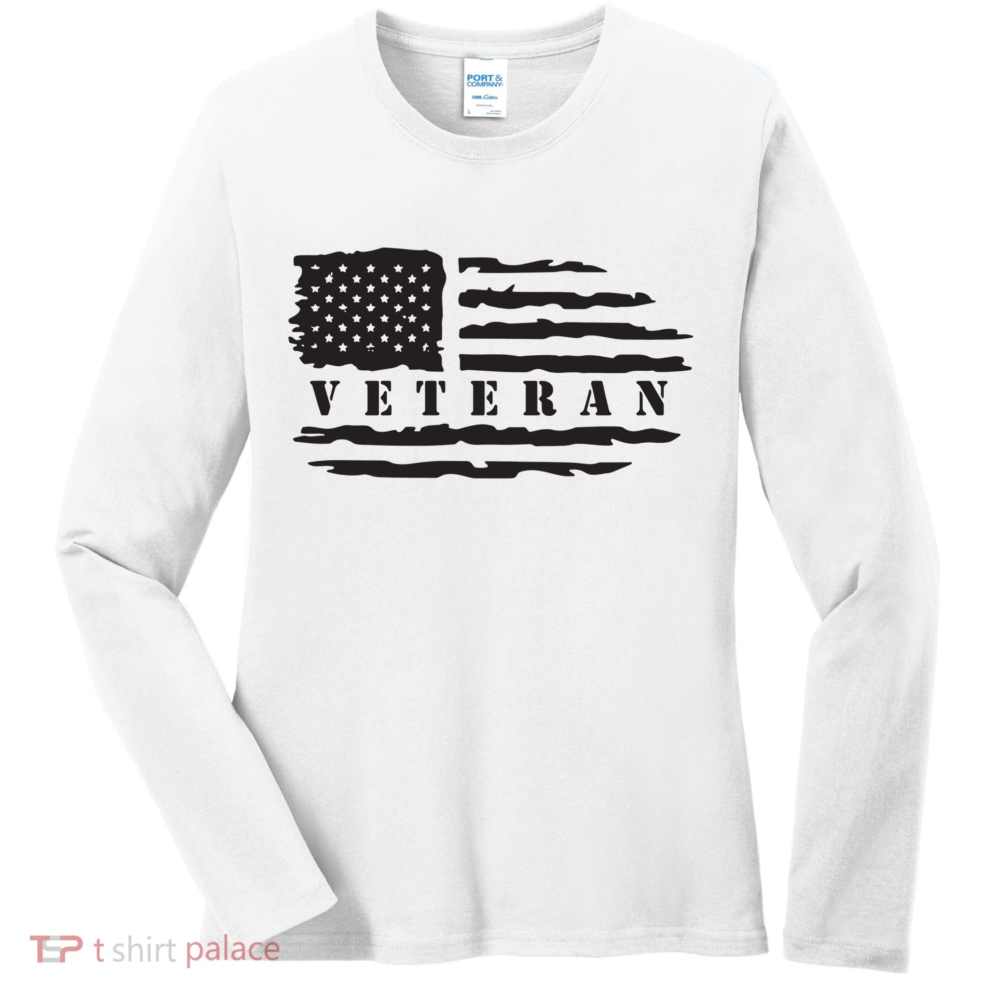 Veteran Us Flag Women's Long Sleeve Shirt