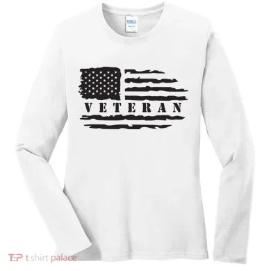 Veteran Us Flag Women's Long Sleeve Shirt