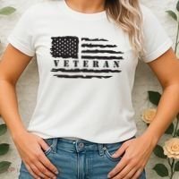 Veteran Us Flag Women's T-Shirt thumb 2
