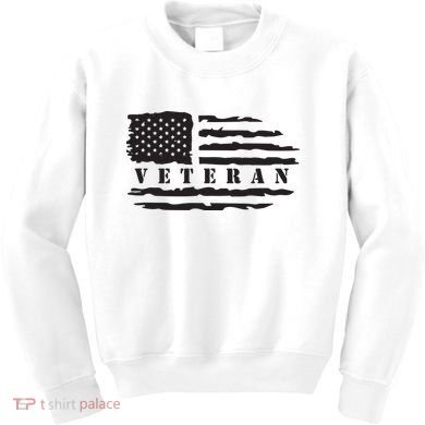 Veteran Us Flag Kids Sweatshirt