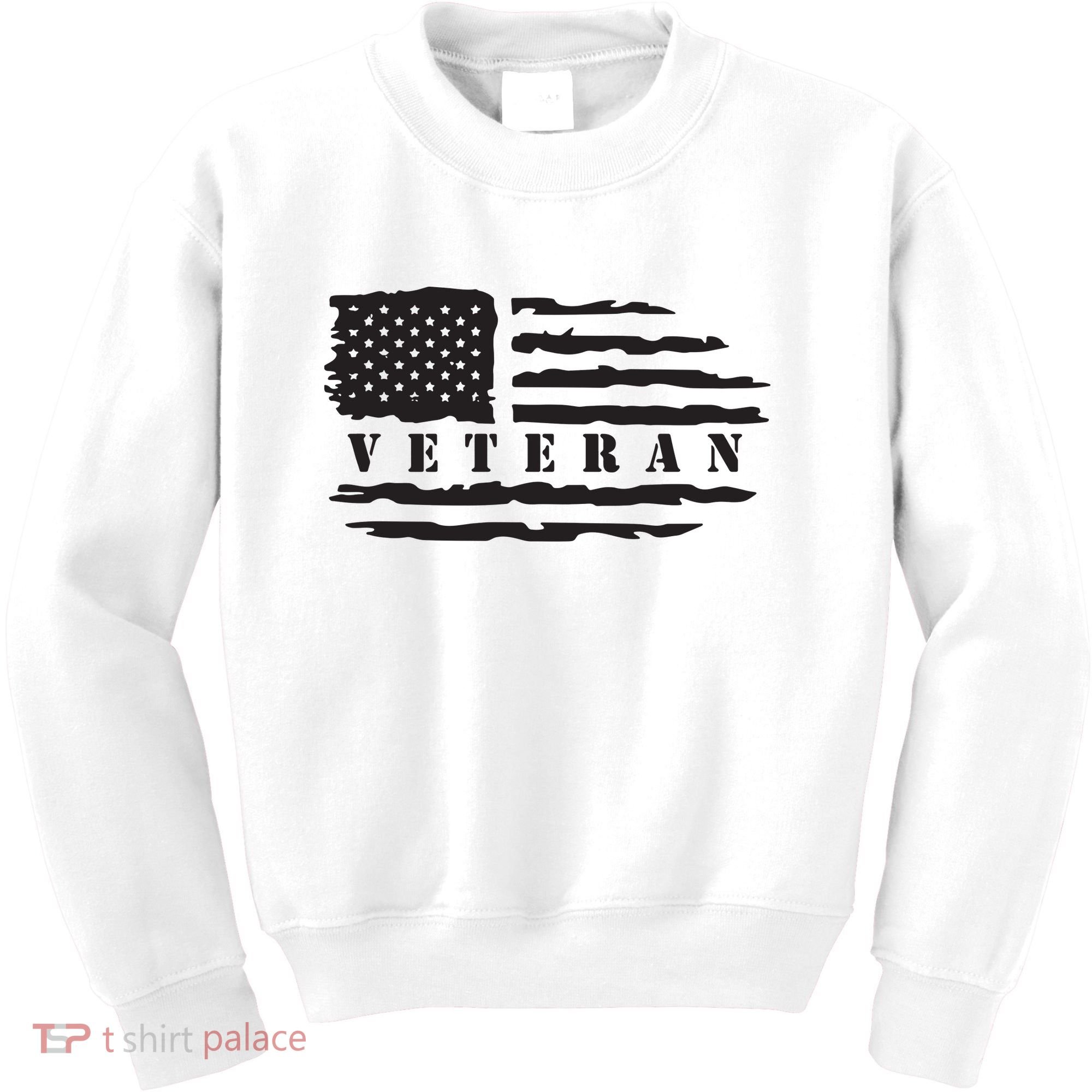 Veteran Us Flag Kids Sweatshirt