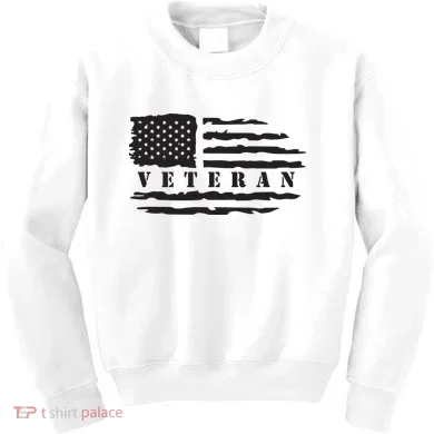 Veteran Us Flag Kids Sweatshirt