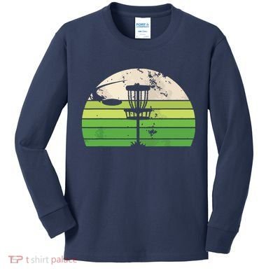 Vintage Ultimate Frisbee Disc Golf Kids Long Sleeve Shirt
