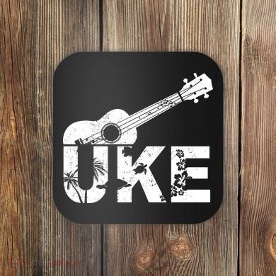 Vintage Uke Hawaiian Ukulele Coaster