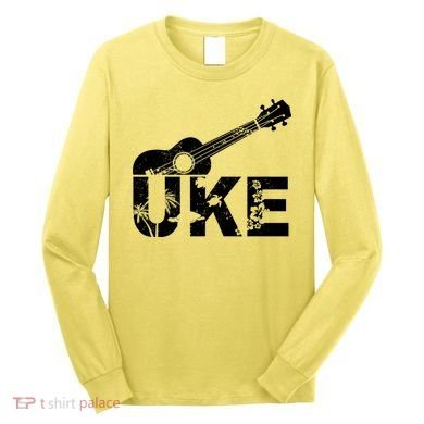 Vintage Uke Hawaiian Ukulele Long Sleeve Shirt