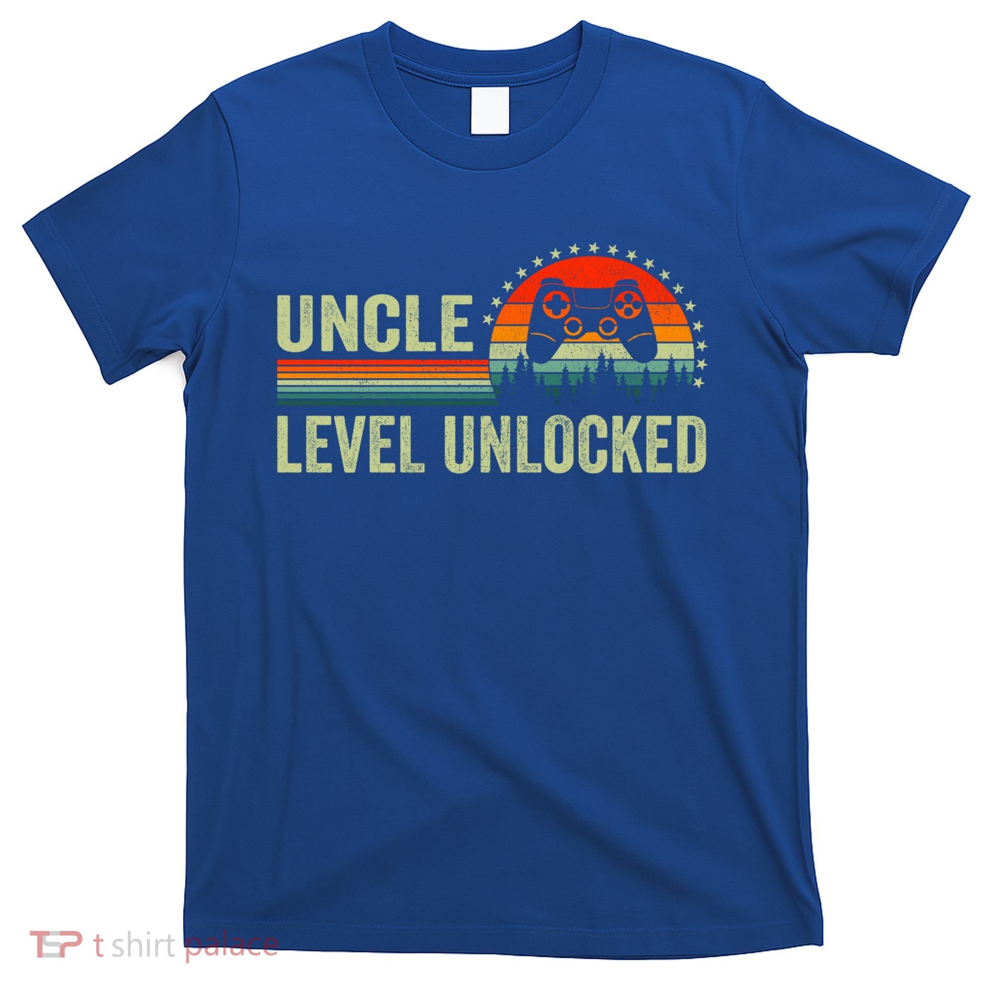 Vintage Uncle Level Unlocked Video Gamer Uncle Fathers Day Great Gift T-Shirt