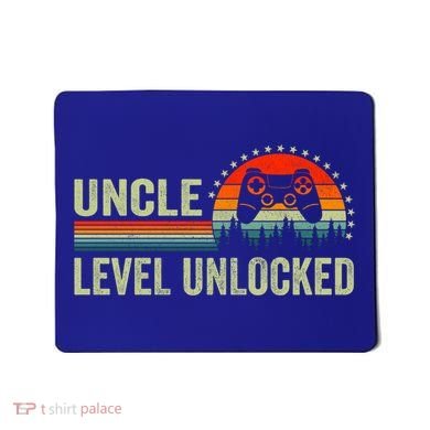 Vintage Uncle Level Unlocked Video Gamer Uncle Fathers Day Great Gift Mousepad