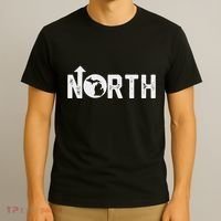 Vintage Up North Michigan Distressed Text State Map T-Shirt thumb 3