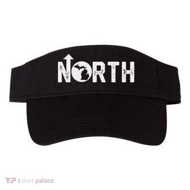 Vintage Up North Michigan Distressed Text State Map Visor