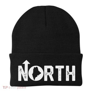 Vintage Up North Maine State Map Beanie