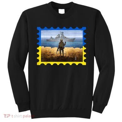 Vintage Ukraine Postal Card War Sweatshirt