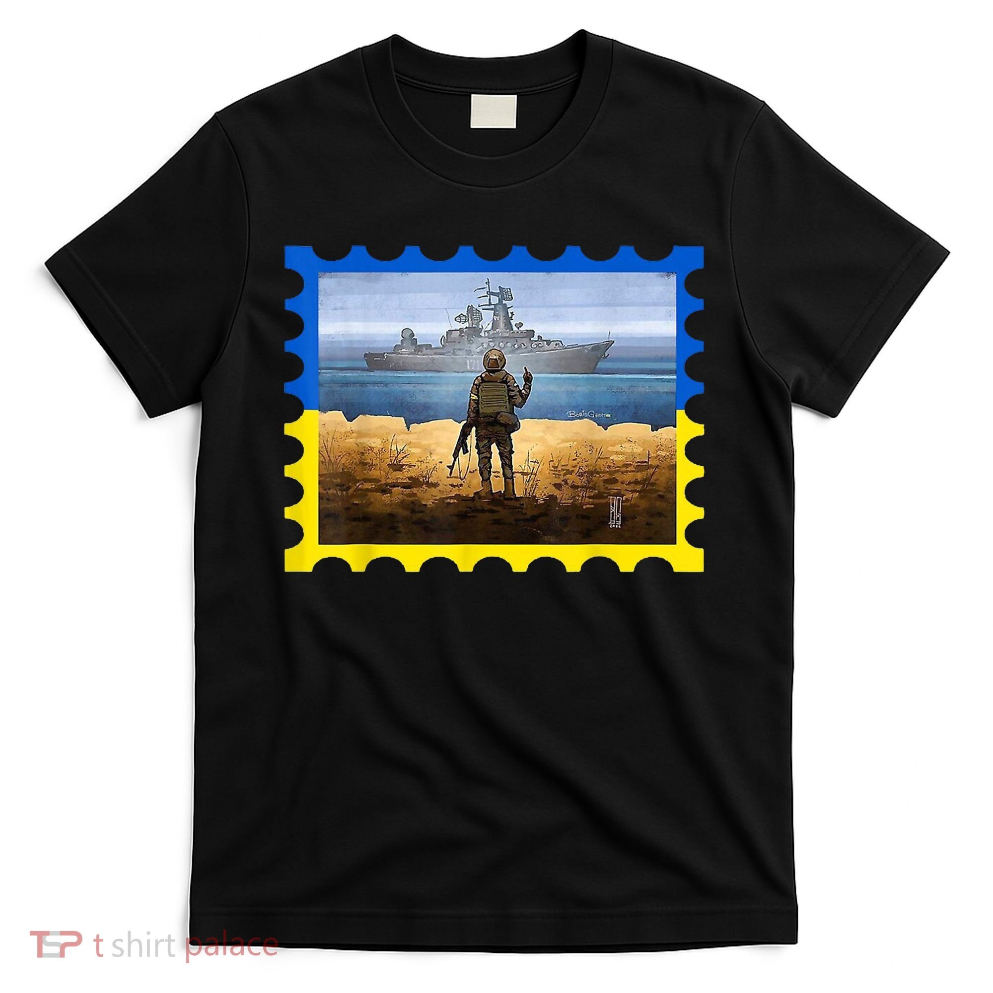 Vintage Ukraine Postal Card War T-Shirt