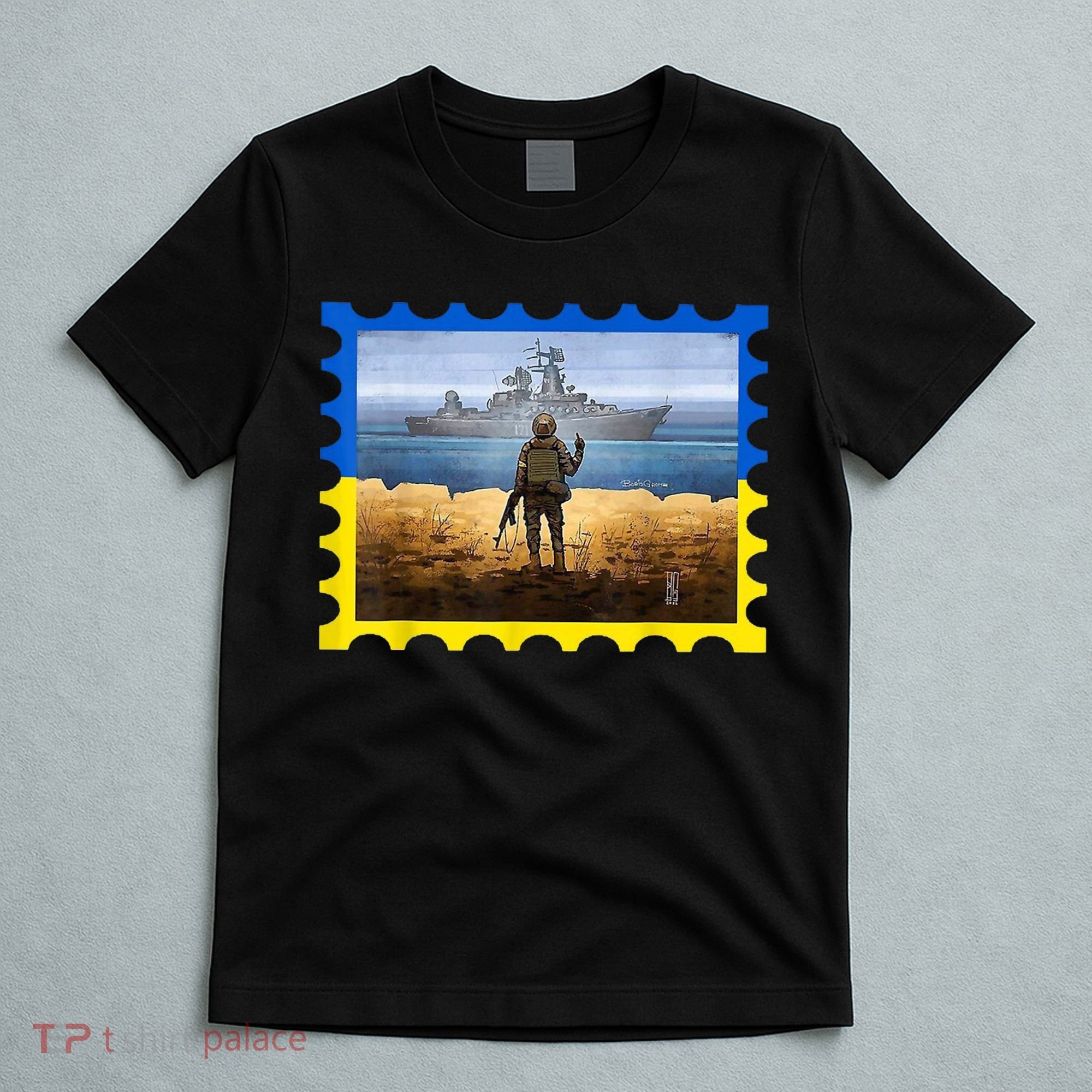 Vintage Ukraine Postal Card War T-Shirt