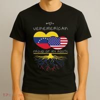 Venezuela Usa Proud Of Both Countries Venemerican T-Shirt thumb 3