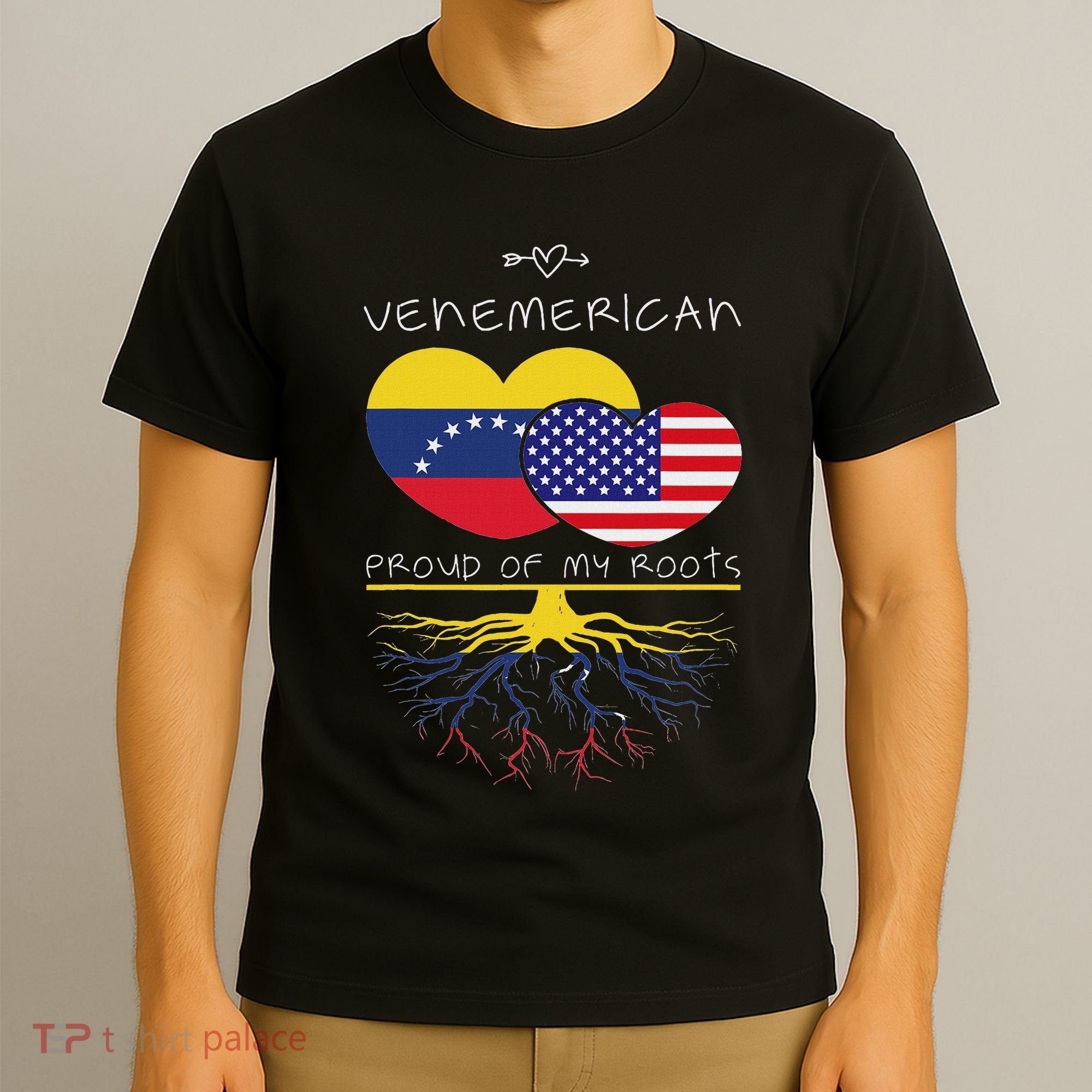 Venezuela Usa Proud Of Both Countries Venemerican T-Shirt