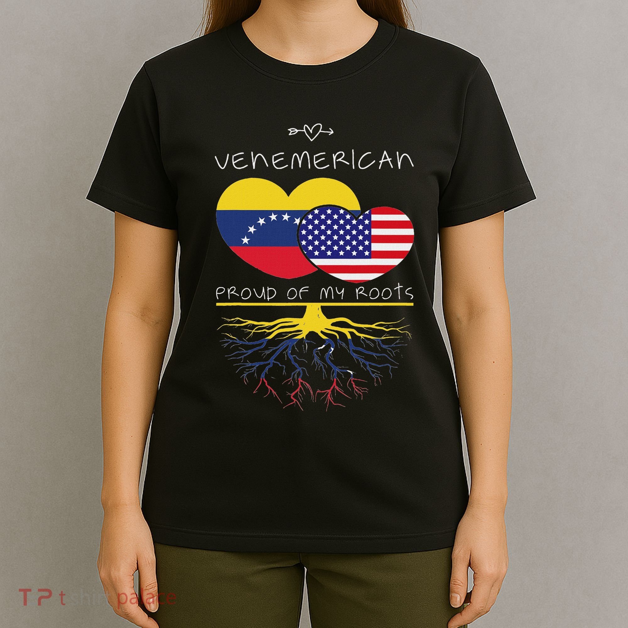 Venezuela Usa Proud Of Both Countries Venemerican T-Shirt