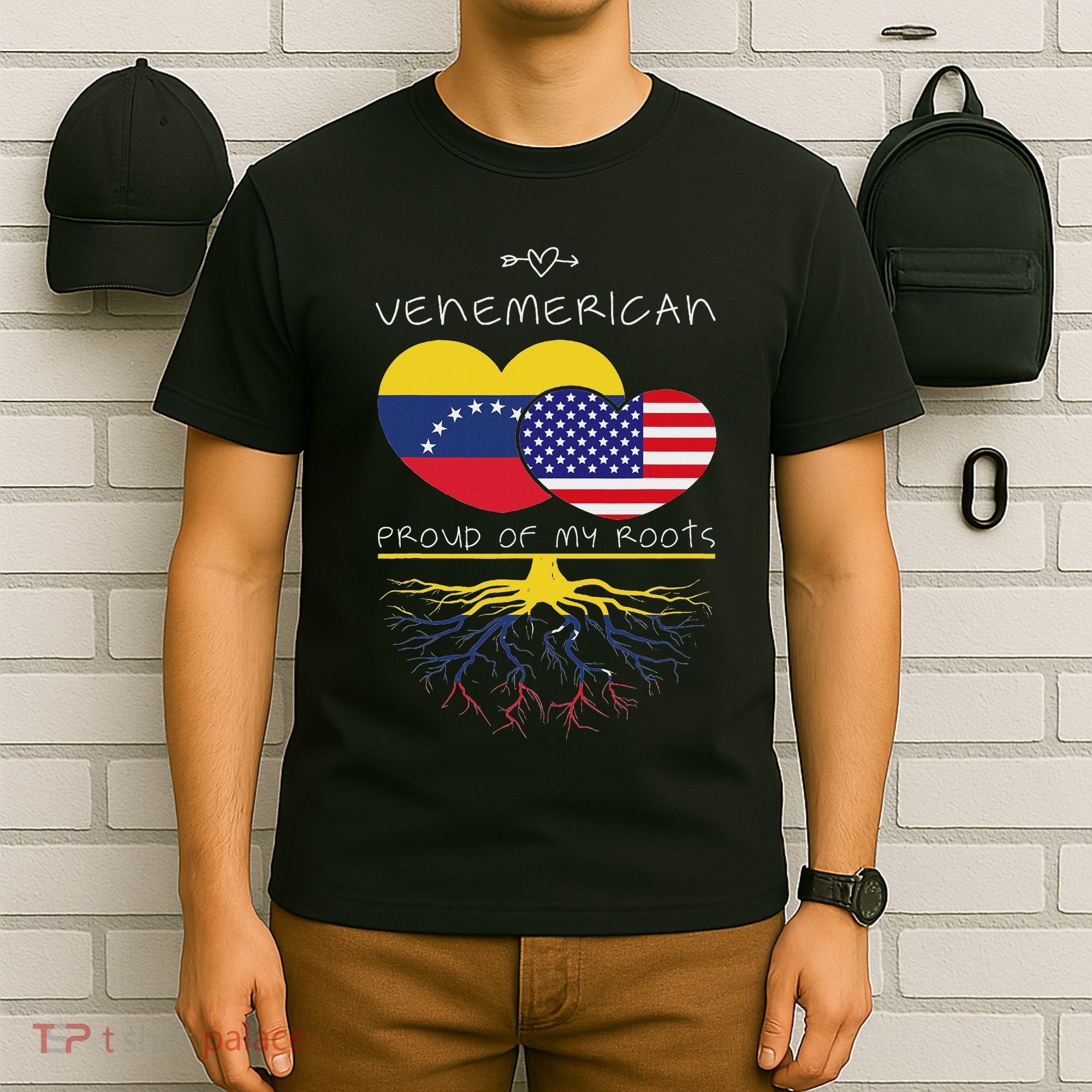 Venezuela Usa Proud Of Both Countries Venemerican T-Shirt
