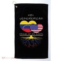 Venezuela Usa Proud Of Both Countries Venemerican Golf Towel thumb 0