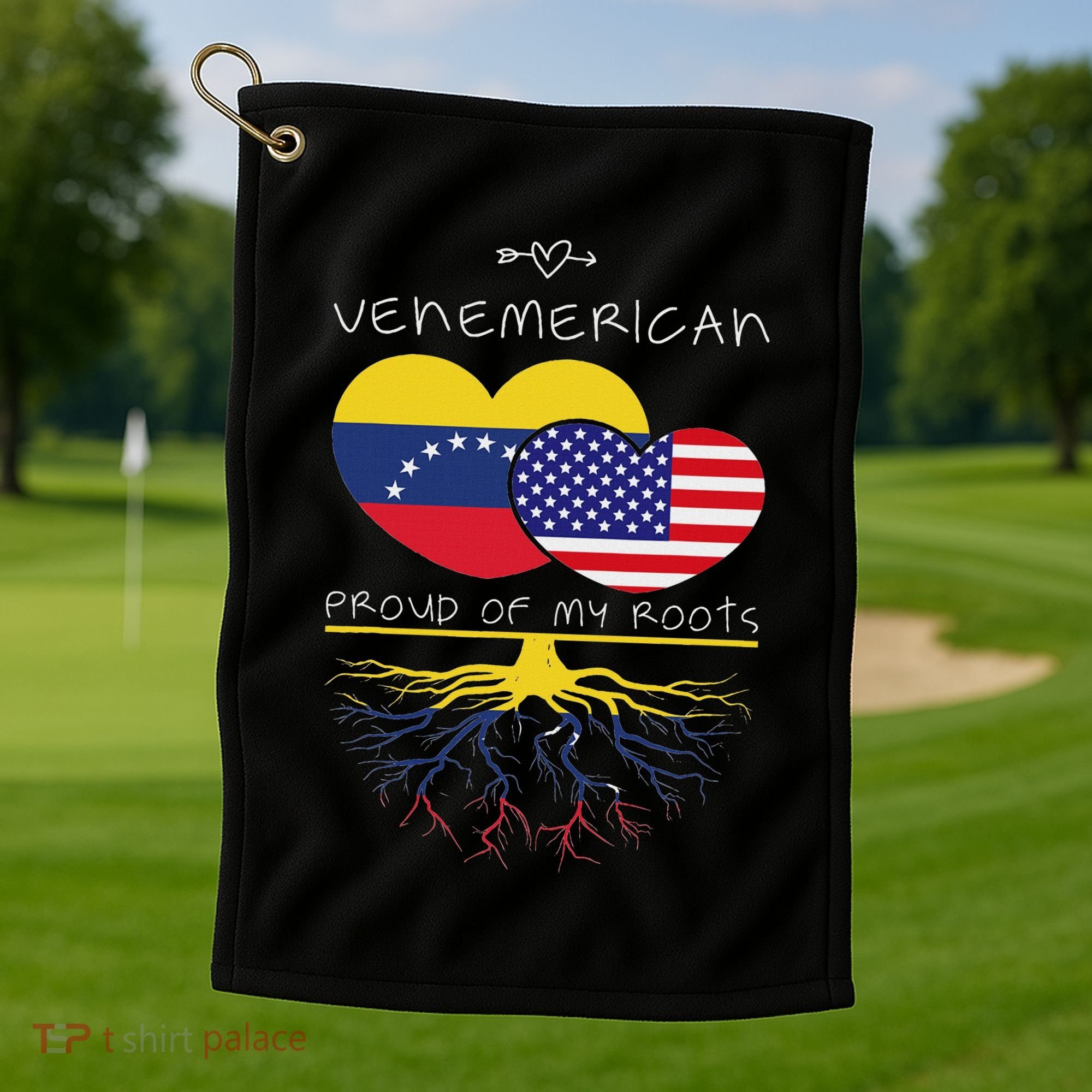 Venezuela Usa Proud Of Both Countries Venemerican Golf Towel