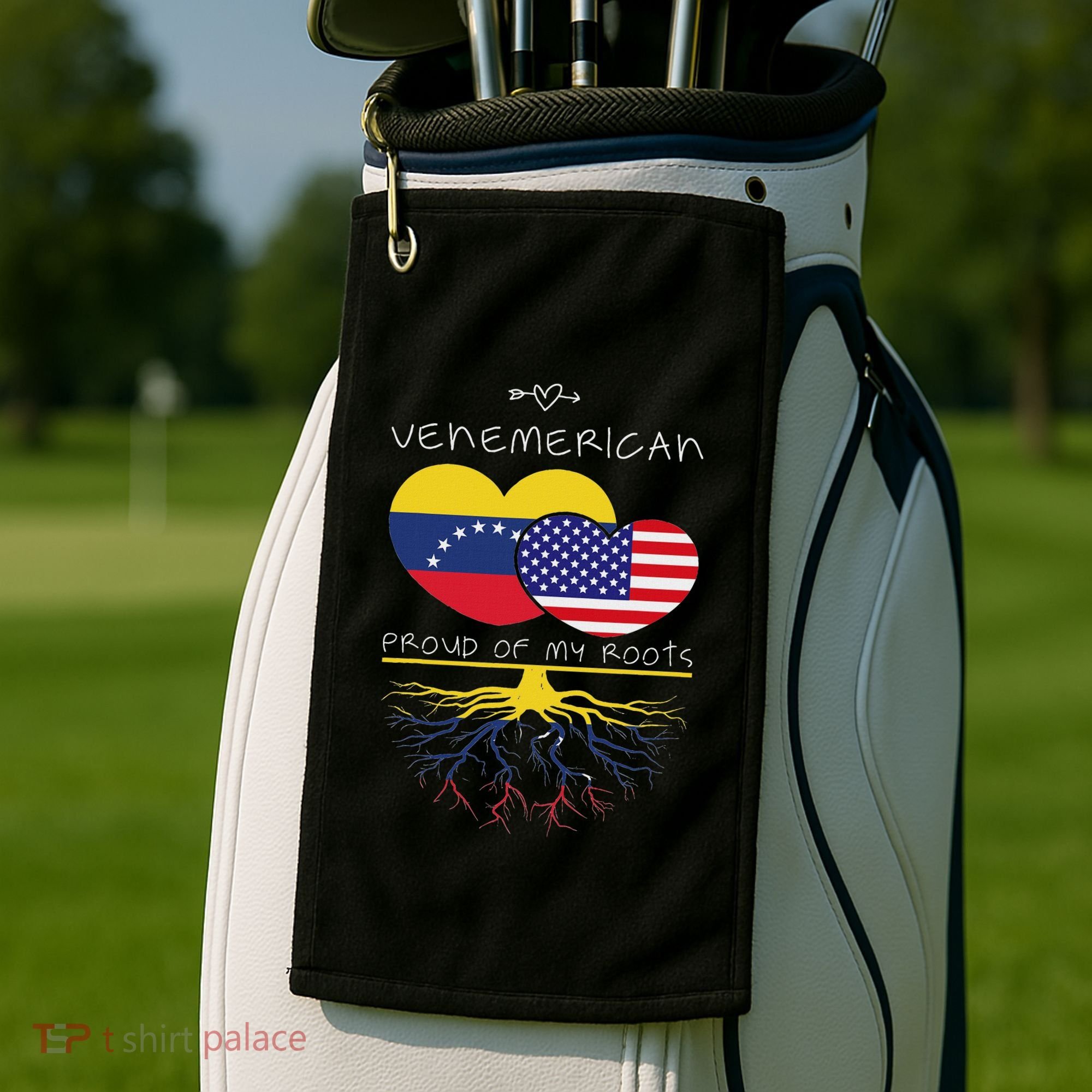 Venezuela Usa Proud Of Both Countries Venemerican Golf Towel