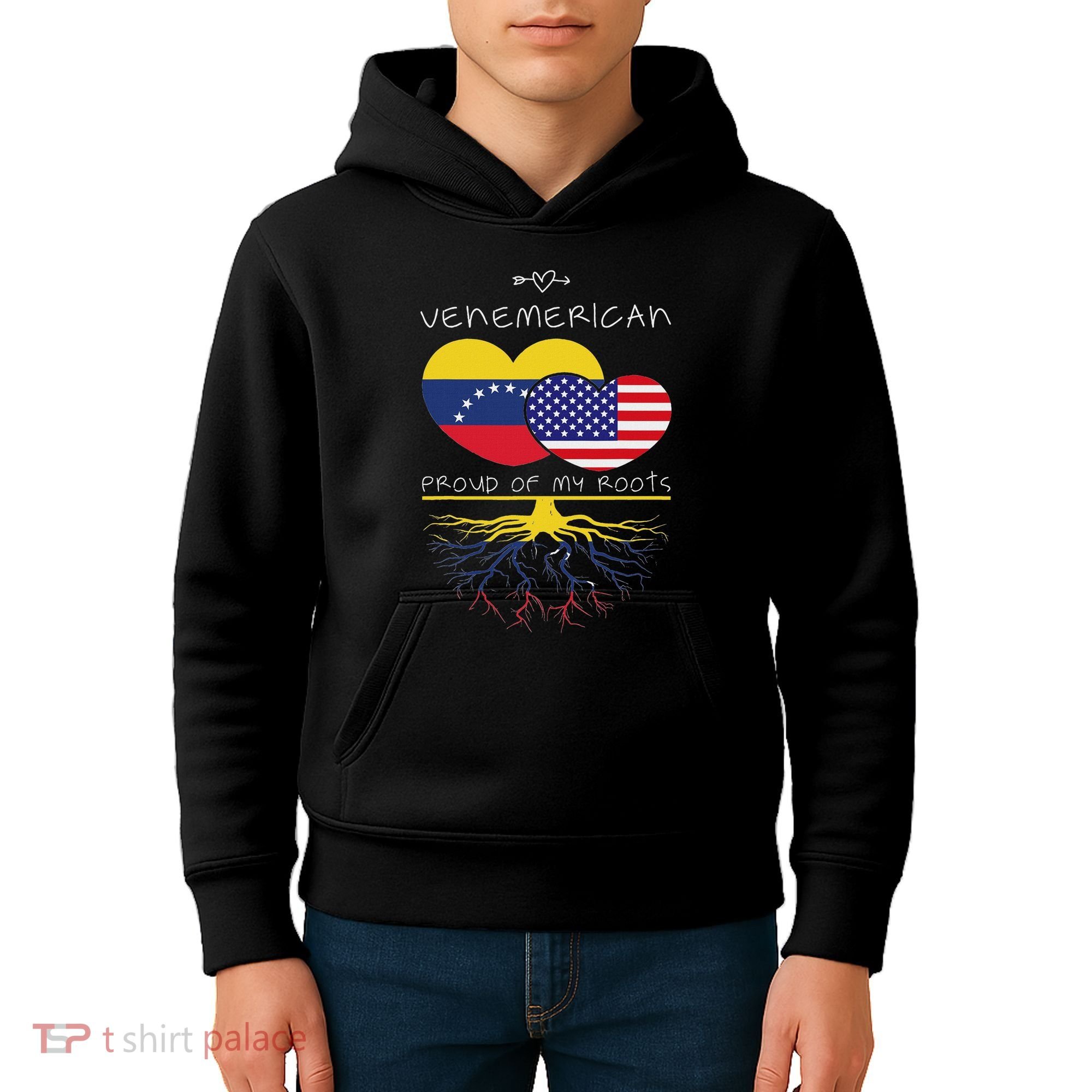 Venezuela Usa Proud Of Both Countries Venemerican Kids Hoodie
