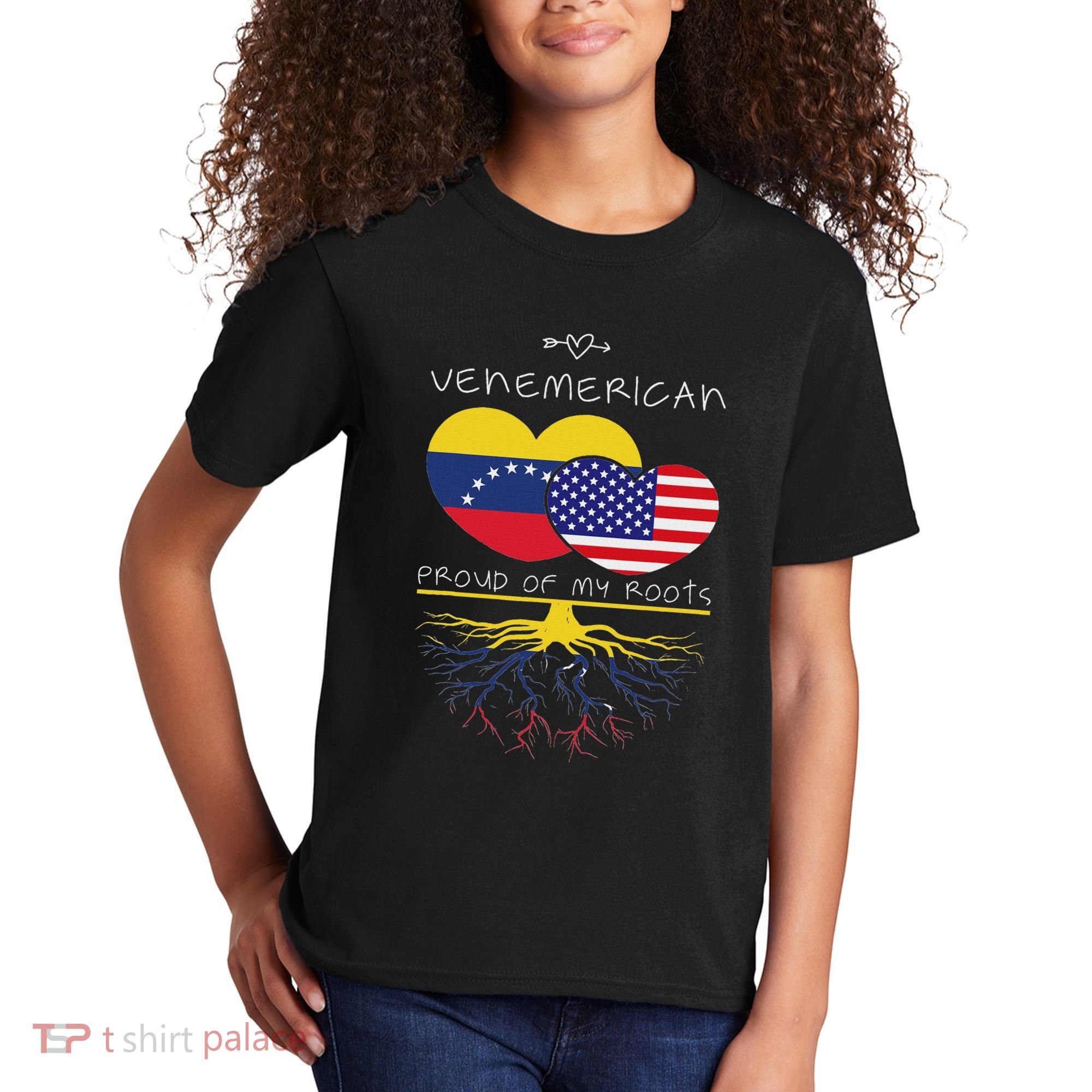 Venezuela Usa Proud Of Both Countries Venemerican Kids T-Shirt