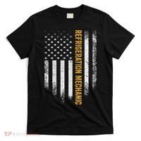 Vintage Usa Refrigeration Mechanic Distressed American Flag T-Shirt thumb 0
