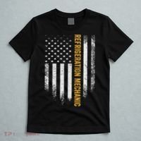 Vintage Usa Refrigeration Mechanic Distressed American Flag T-Shirt thumb 5
