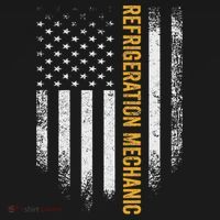 Vintage Usa Refrigeration Mechanic Distressed American Flag T-Shirt thumb 7