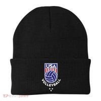 Volleyball USA Support The Team Shirt USA Flag Beach TShirt Beanie thumb 0