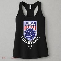 Volleyball USA Support The Team Shirt USA Flag Beach TShirt Women's Tank Top thumb 3
