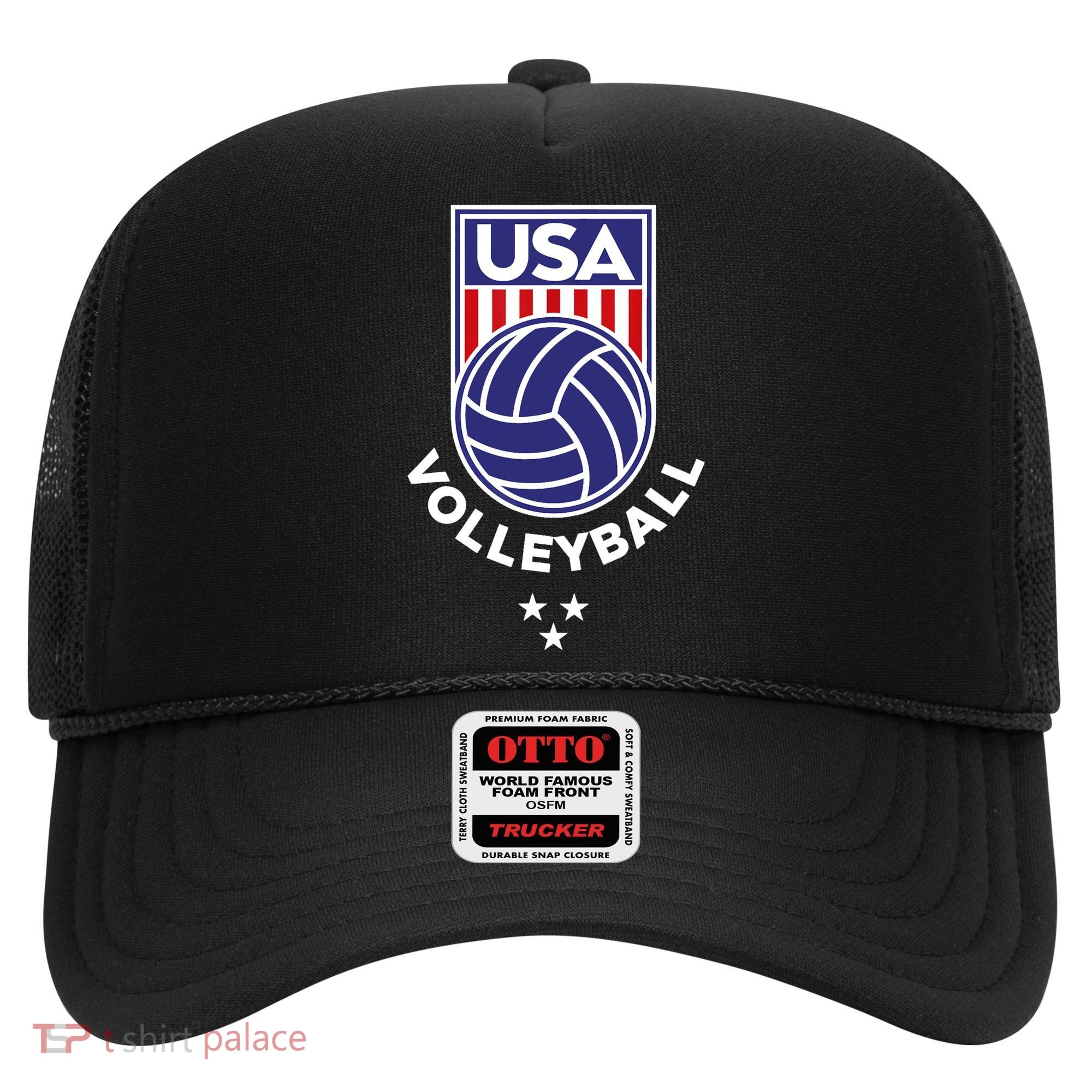 Volleyball USA Support The Team Shirt USA Flag Beach TShirt Hat