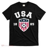 Vintage USA Soccer 1885 American Flag Football T-Shirt thumb 0