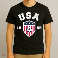 Vintage USA Soccer 1885 American Flag Football T-Shirt thumb 3