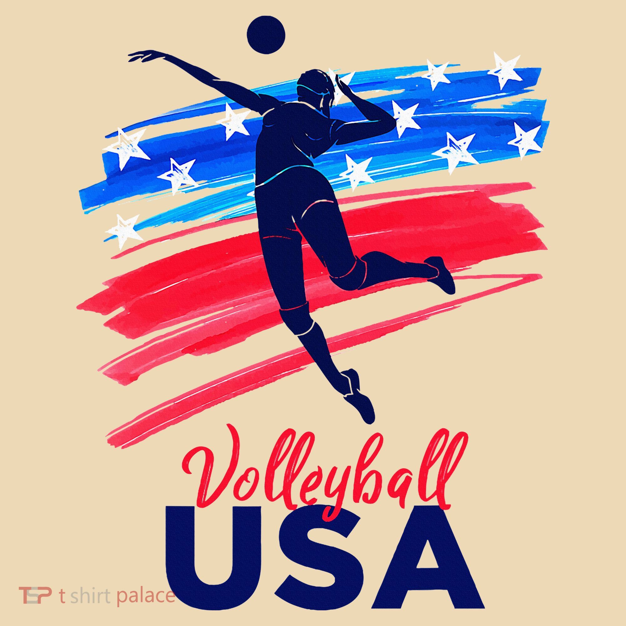 Volleyball Usa Support Tote Bag