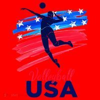 Volleyball Usa Support Santa Hat thumb 1